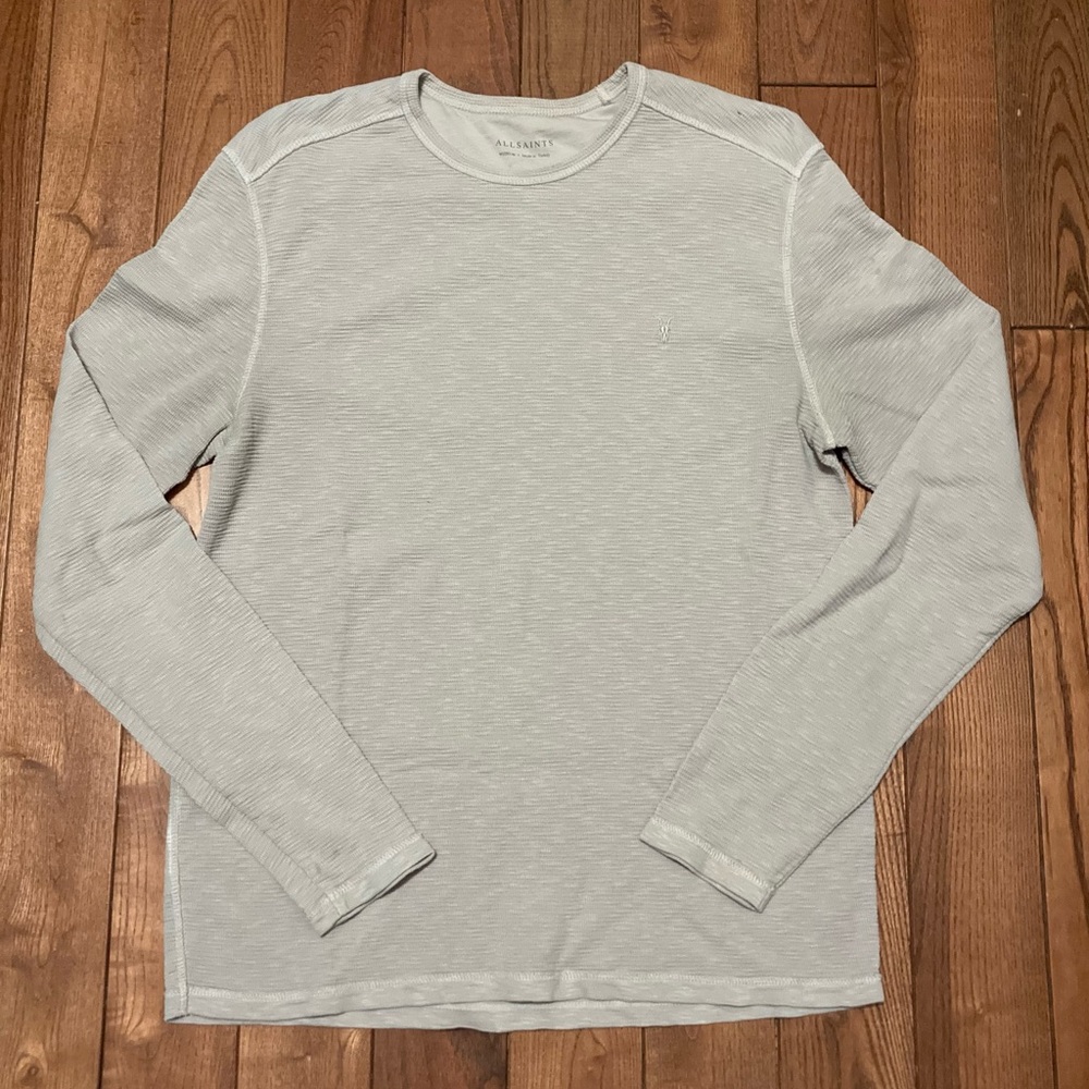 All Saints - Clash Long Sleeve Waffle Long Sleeve - Medium